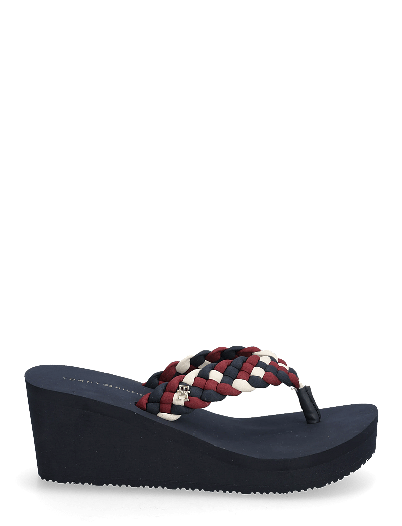 Tommy Hilfiger - TH WEDGE BRAIDED SUMMER SANDAL - platåsandaler - rwb - 1