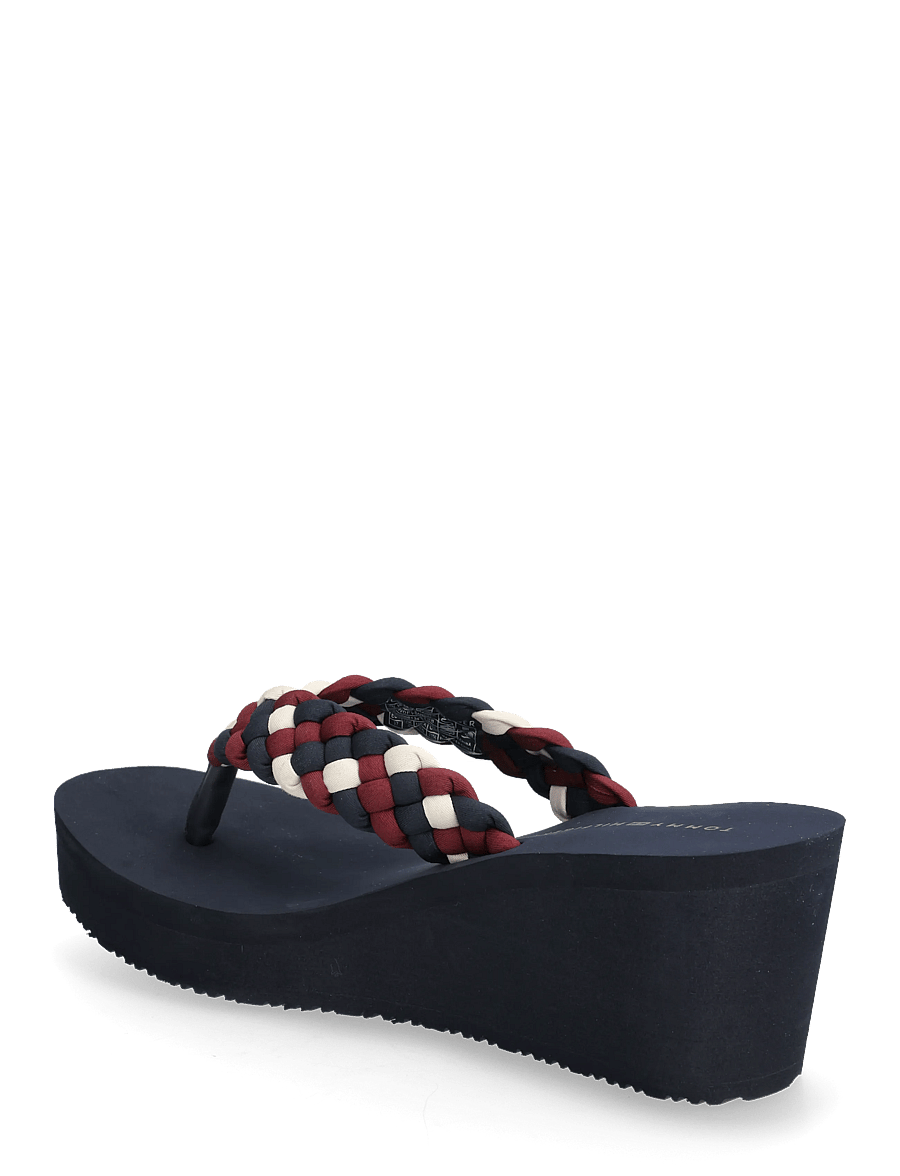 Tommy Hilfiger - TH WEDGE BRAIDED SUMMER SANDAL - plateau-sandalen - rwb - 2