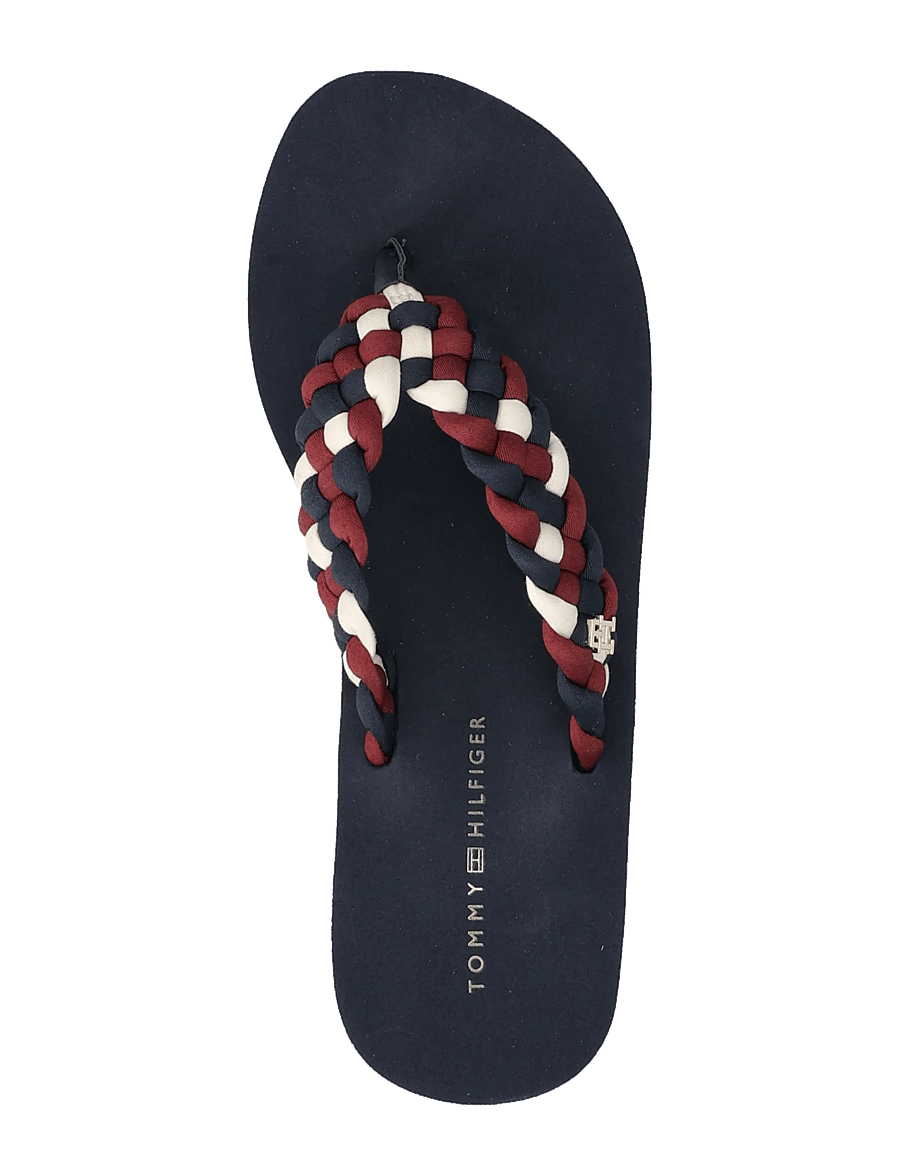 Tommy Hilfiger - TH WEDGE BRAIDED SUMMER SANDAL - plateau-sandalen - rwb - 3