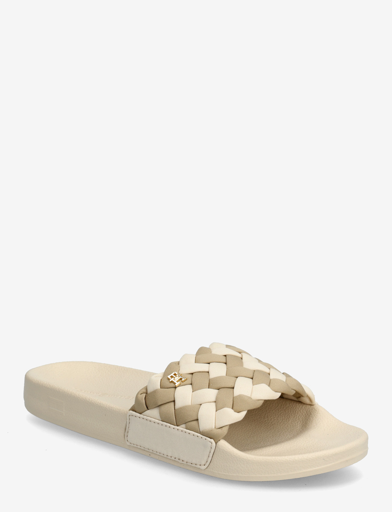 Tommy Hilfiger - TH BRAIDED POOL SLIDE - badeschuhe - soft cream classic beige - 0