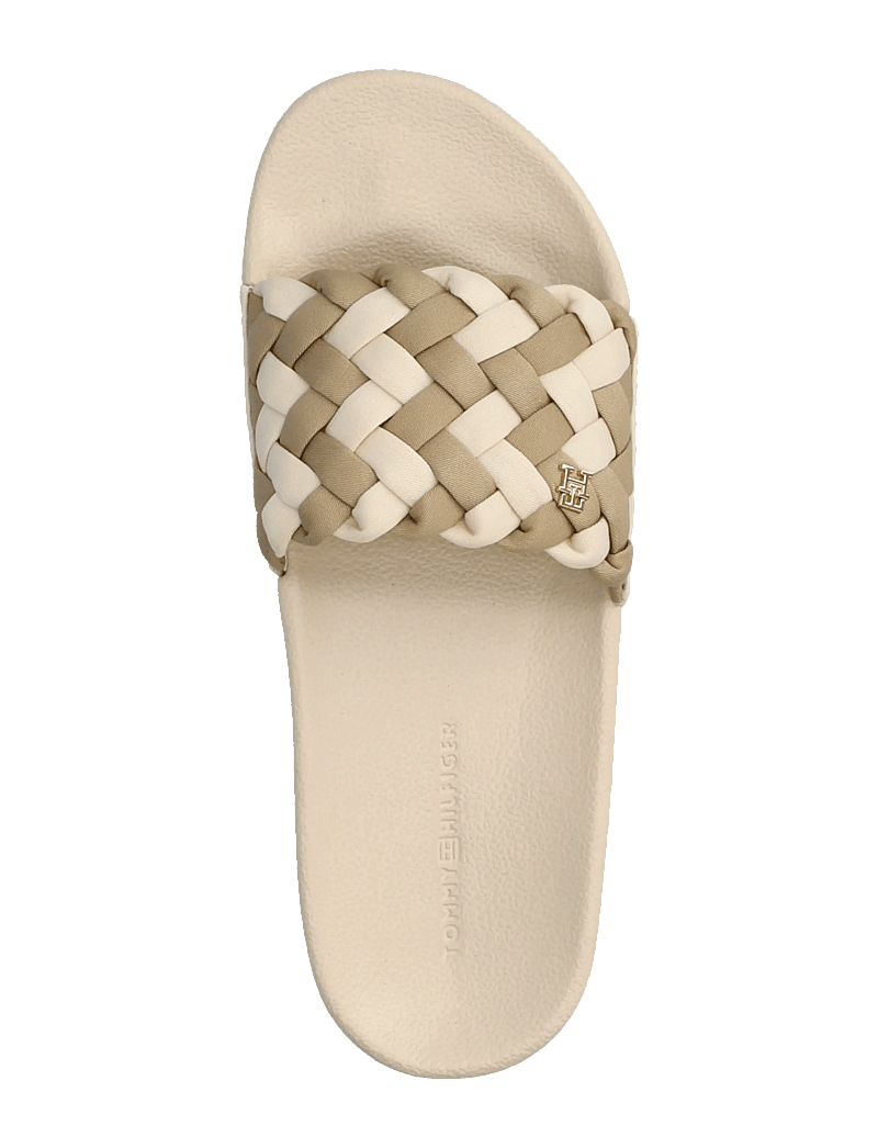Tommy Hilfiger - TH BRAIDED POOL SLIDE - badeschuhe - soft cream classic beige - 3