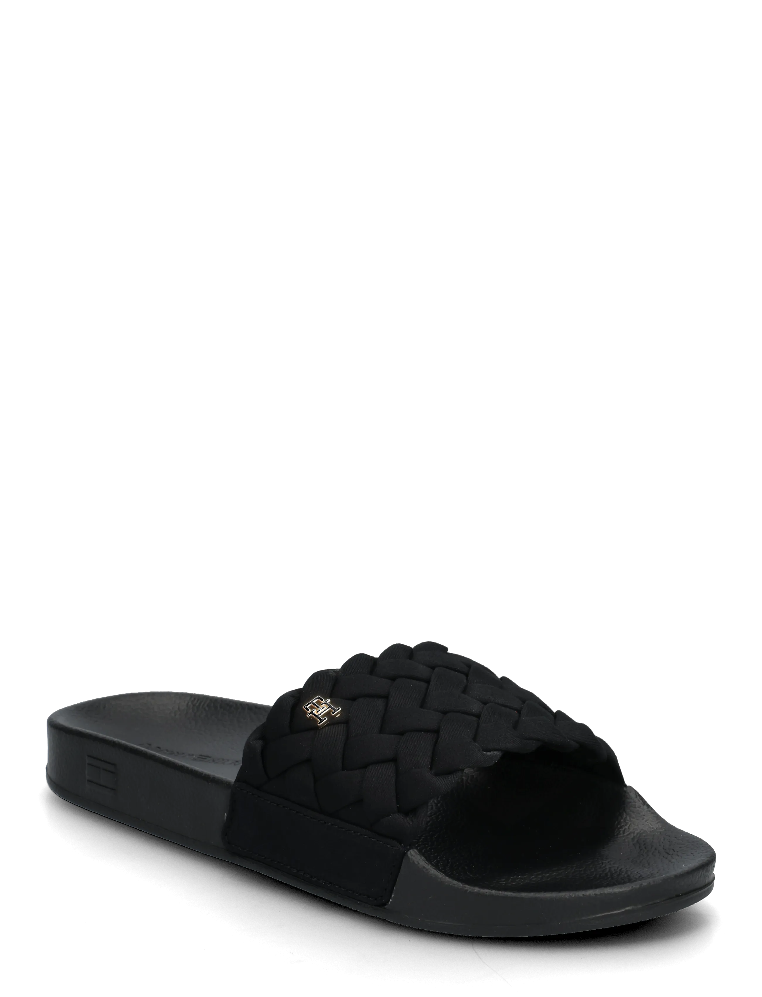Tommy Hilfiger TH BRAIDED POOL SLIDE - Basseiniplätud - BLACK / black