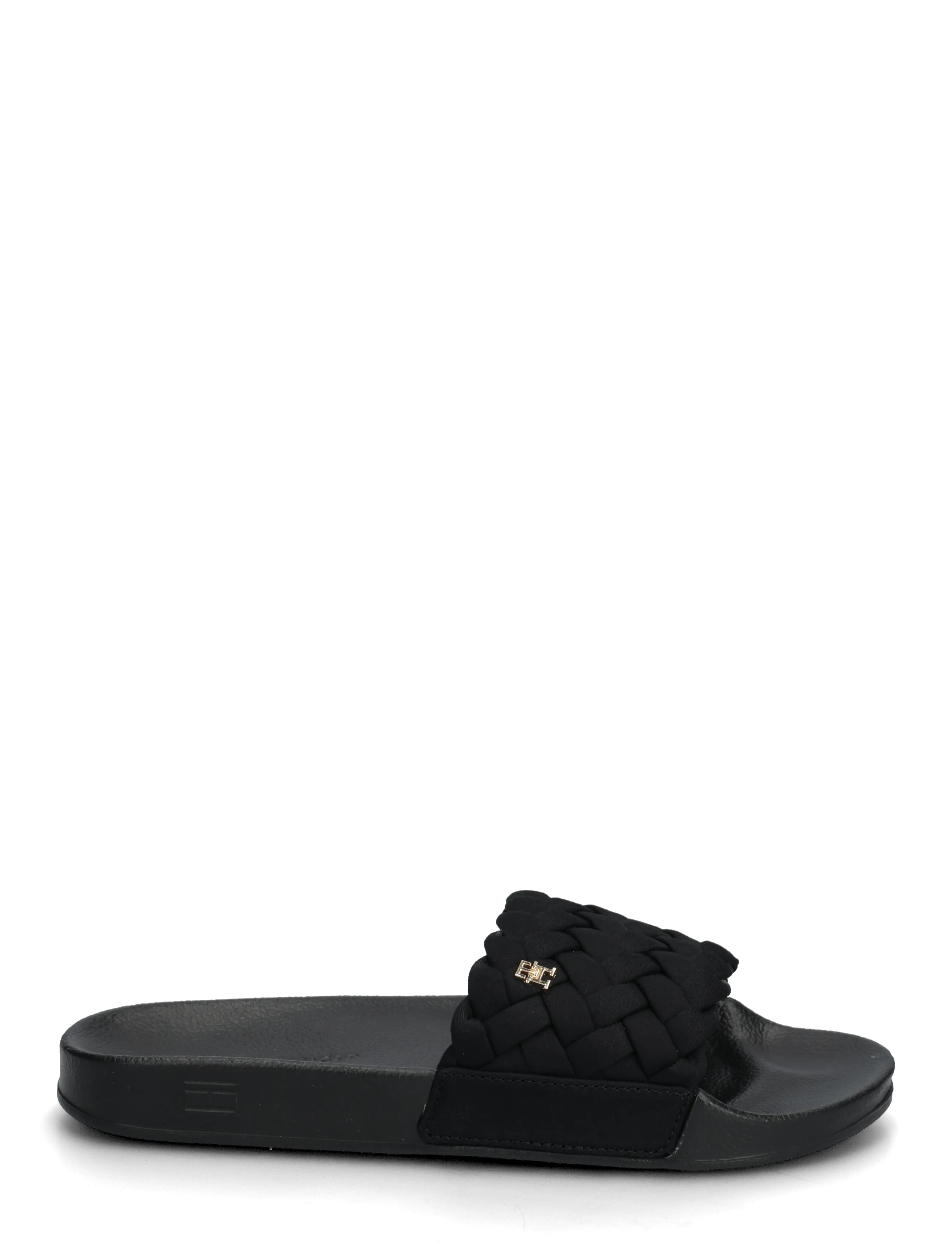 Tommy Hilfiger - TH BRAIDED POOL SLIDE - badeschuhe - black - 1