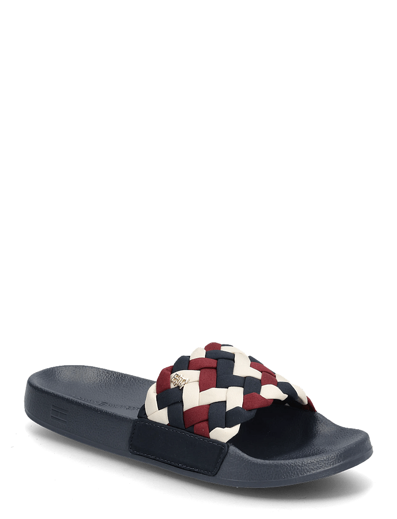 Tommy Hilfiger - TH BRAIDED POOL SLIDE - badeschuhe - rwb - 0