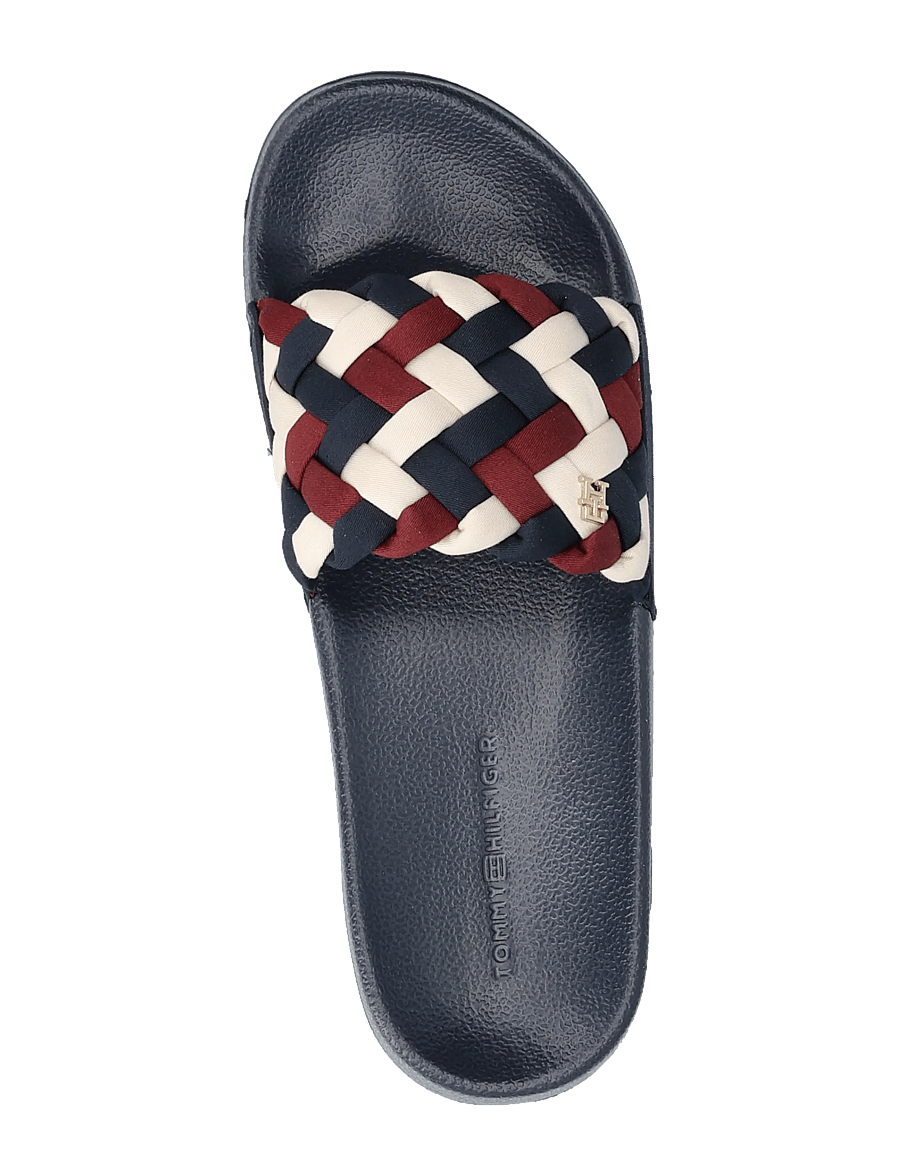 Tommy Hilfiger - TH BRAIDED POOL SLIDE - badeschuhe - rwb - 3