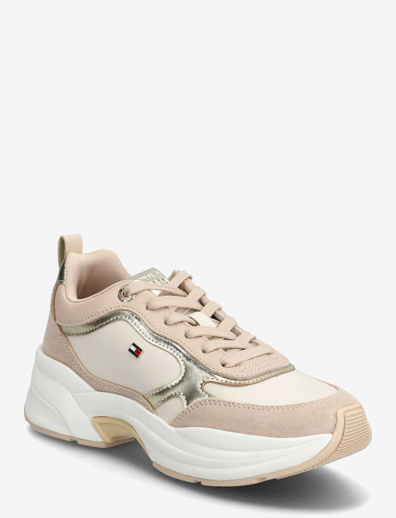 Tommy Hilfiger - TH CHUNKY RUNNER  METALLIC - låga sneakers - gold soft cream misty blush - 0