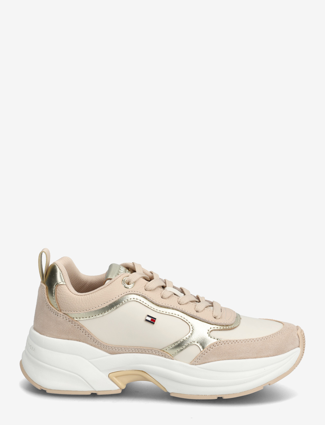 Tommy Hilfiger - TH CHUNKY RUNNER  METALLIC - låga sneakers - gold soft cream misty blush - 1