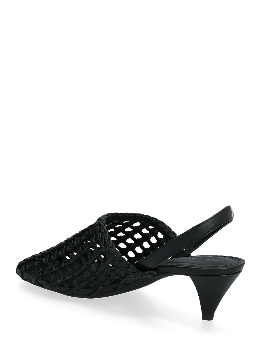 Tommy Hilfiger - TH WOVEN CLOSED TOE SANDAL - slingbacks med hæle - black - 2