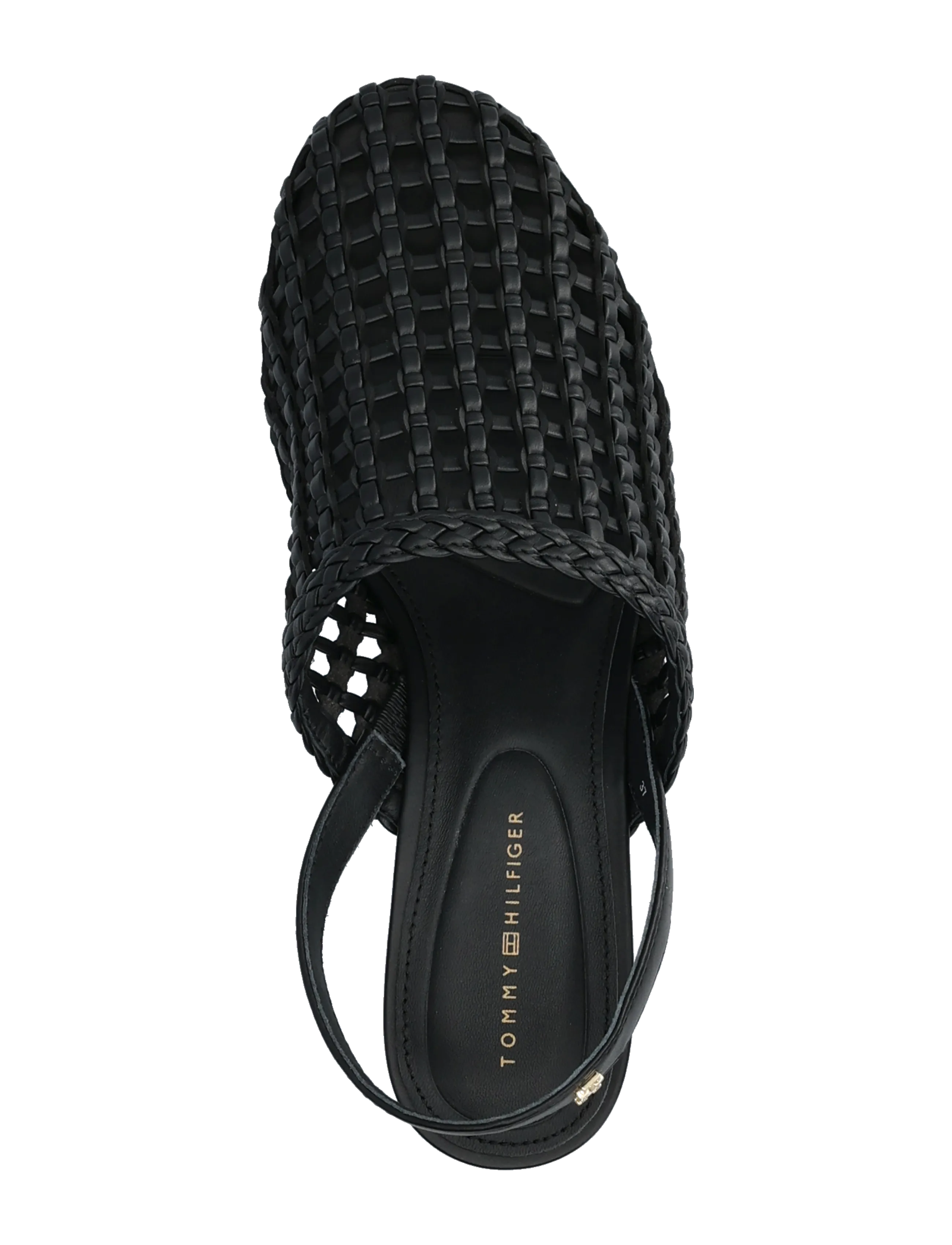 Tommy Hilfiger - TH WOVEN CLOSED TOE SANDAL - escarpins slingbacks - black - 3