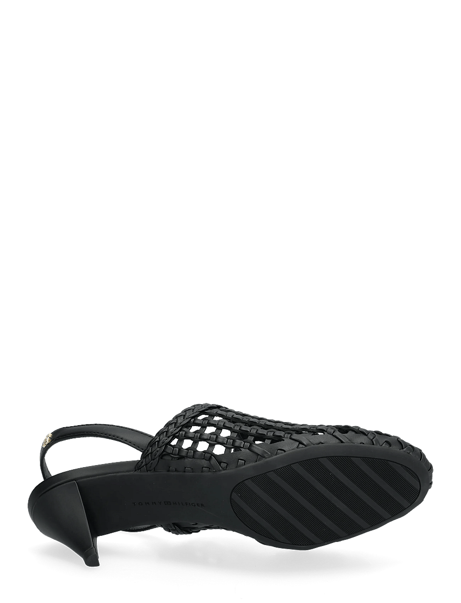 Tommy Hilfiger - TH WOVEN CLOSED TOE SANDAL - slingbacks med hæle - black - 4