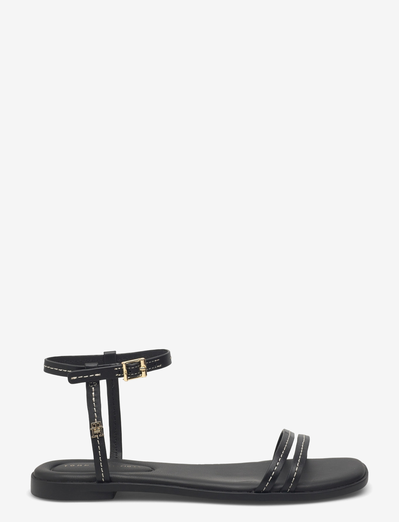 Tommy Hilfiger - FLAT SANDAL STITCHING - flade sandaler - black - 1