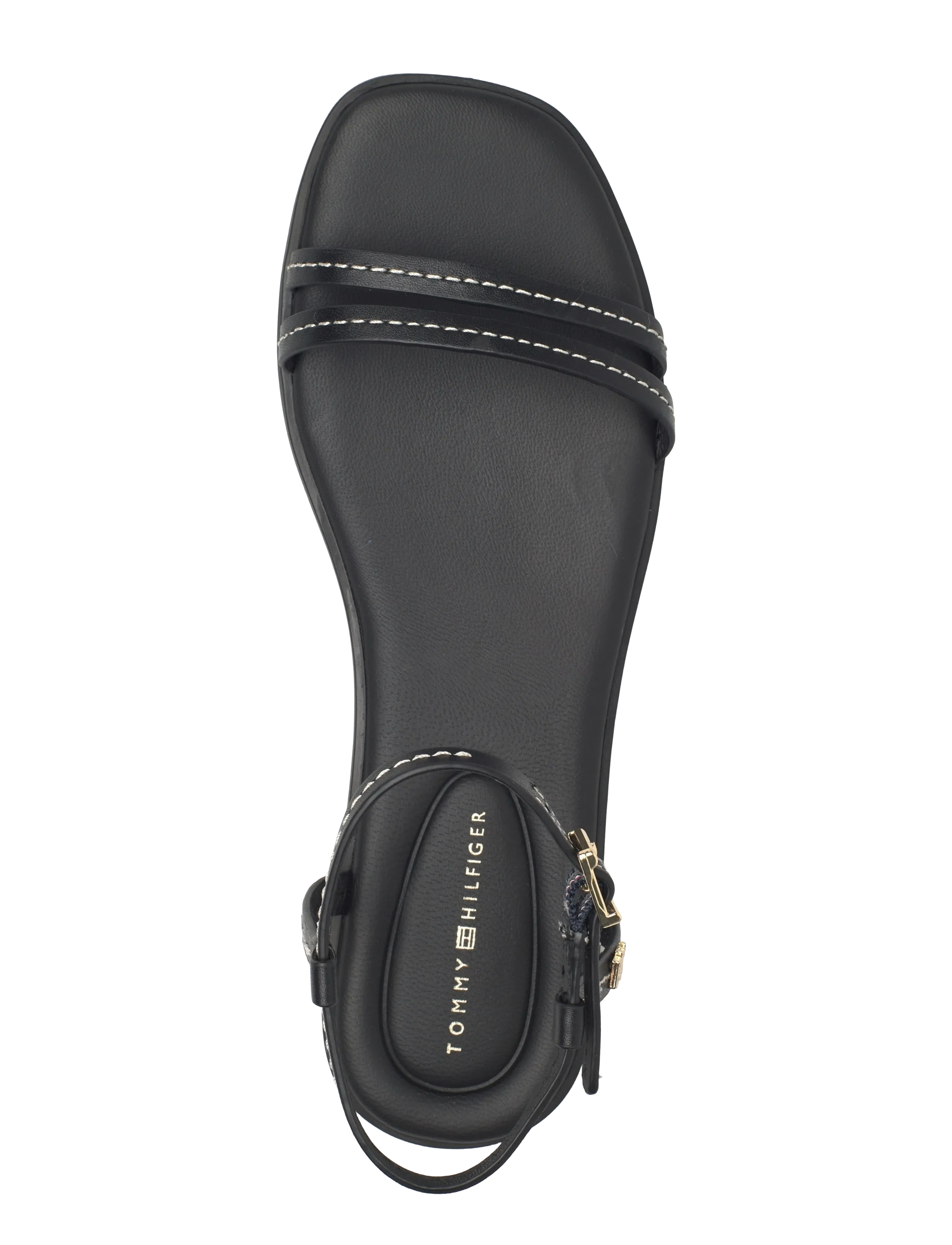Tommy Hilfiger - FLAT SANDAL STITCHING - kontsata sandaalid - black - 3