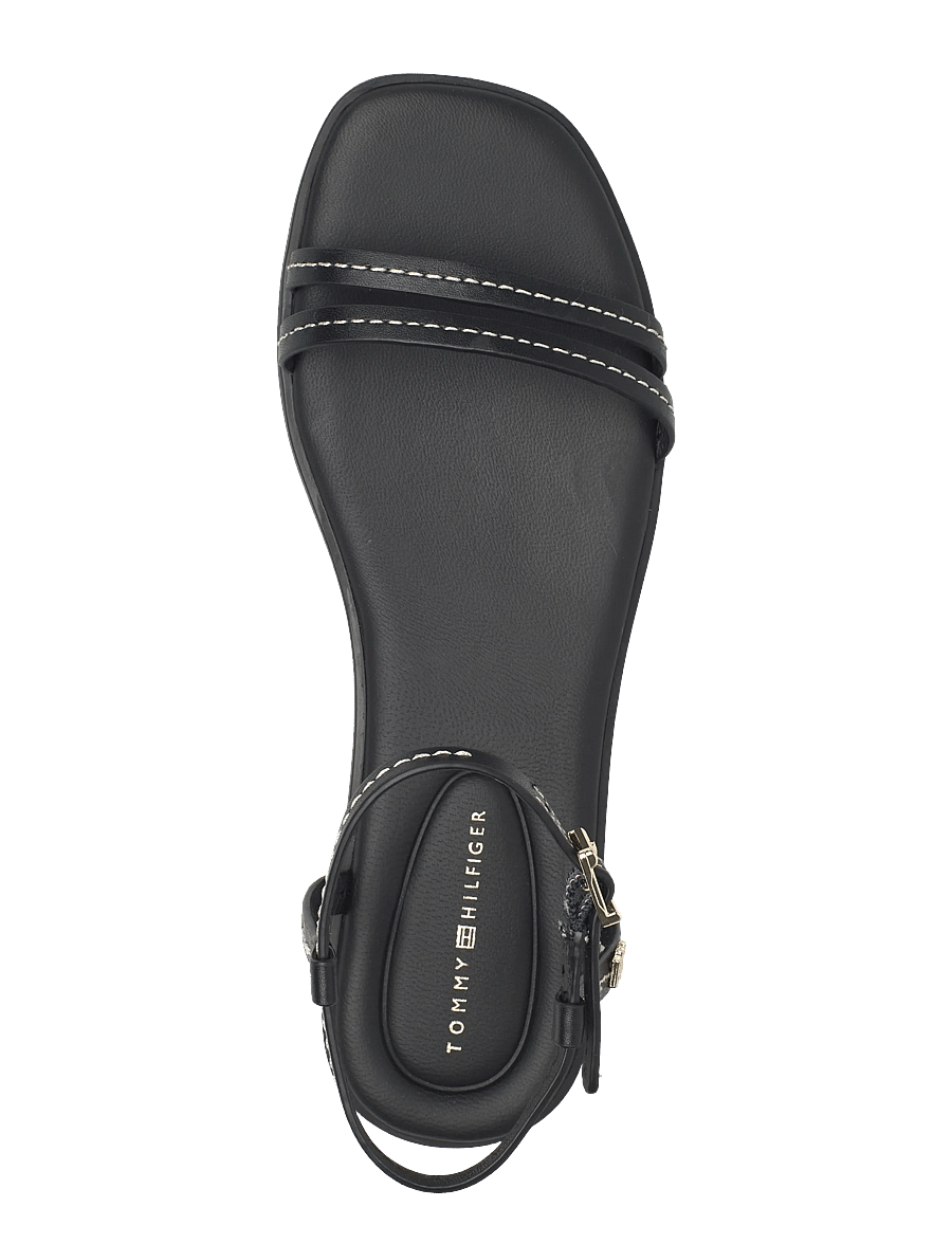 Tommy Hilfiger - FLAT SANDAL STITCHING - platta sandaler - black - 3