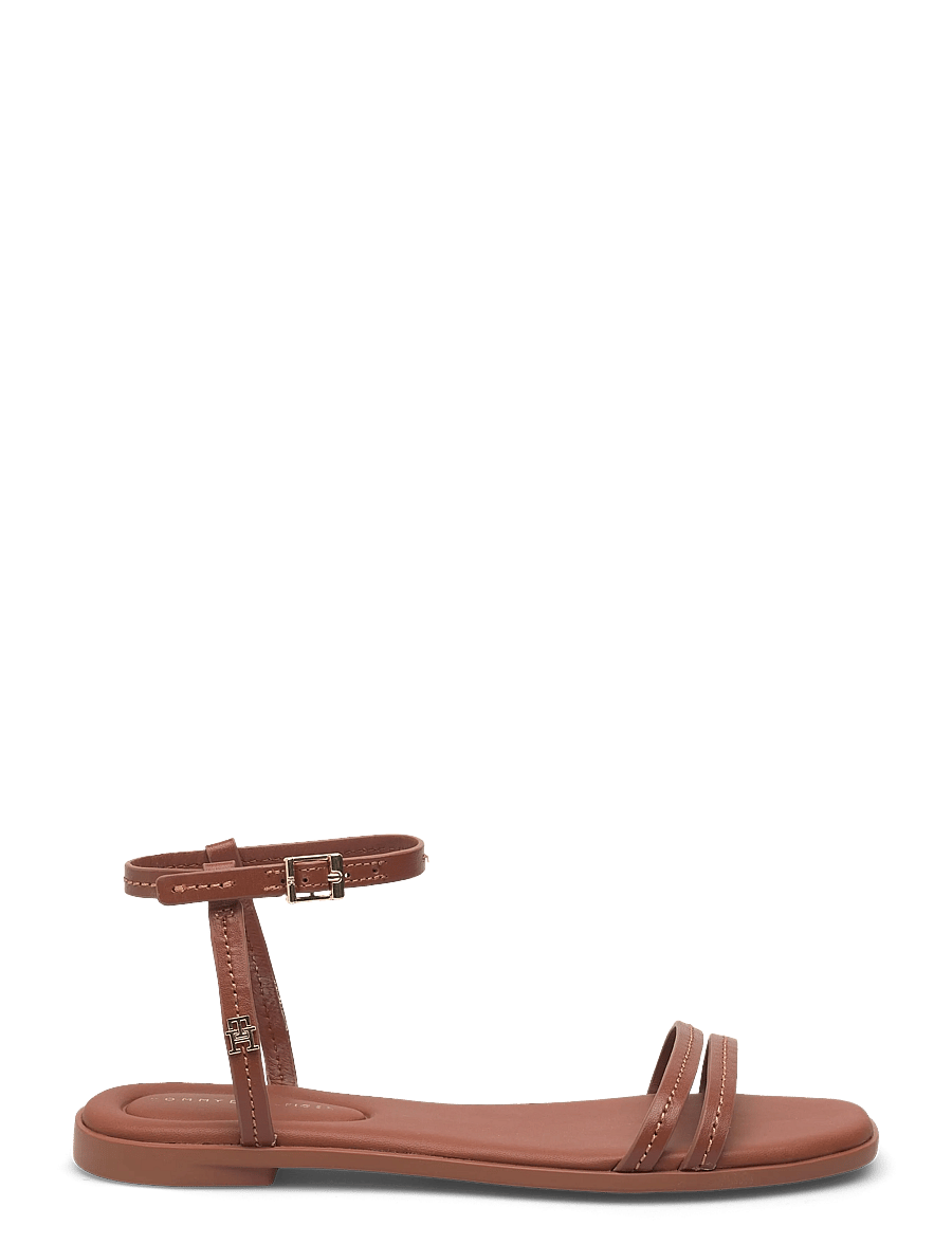Tommy Hilfiger - FLAT SANDAL STITCHING - madalad sandaalid - warm bronze - 1