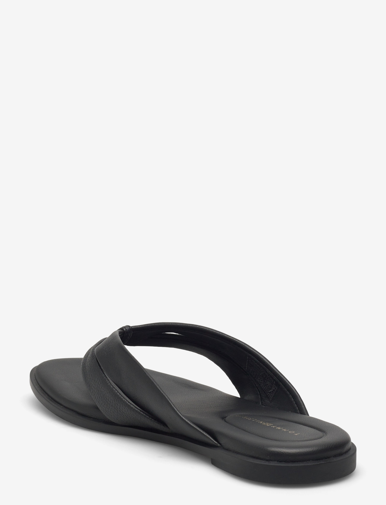 Tommy Hilfiger - ELEVATED TOE POST LTH SANDAL - flade sandaler - black - 2