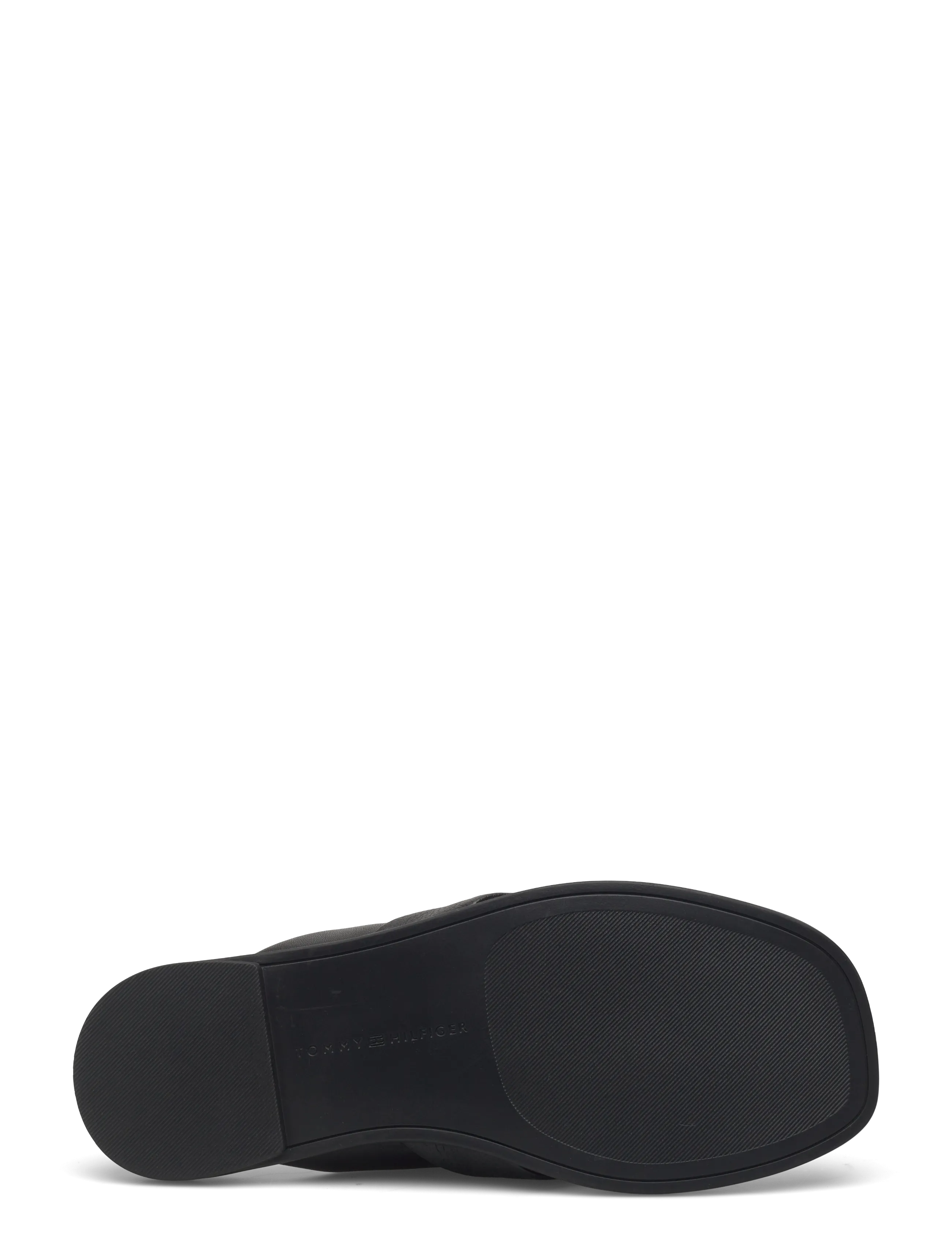 Tommy Hilfiger - ELEVATED TOE POST LTH SANDAL - flache sandalen - black - 4