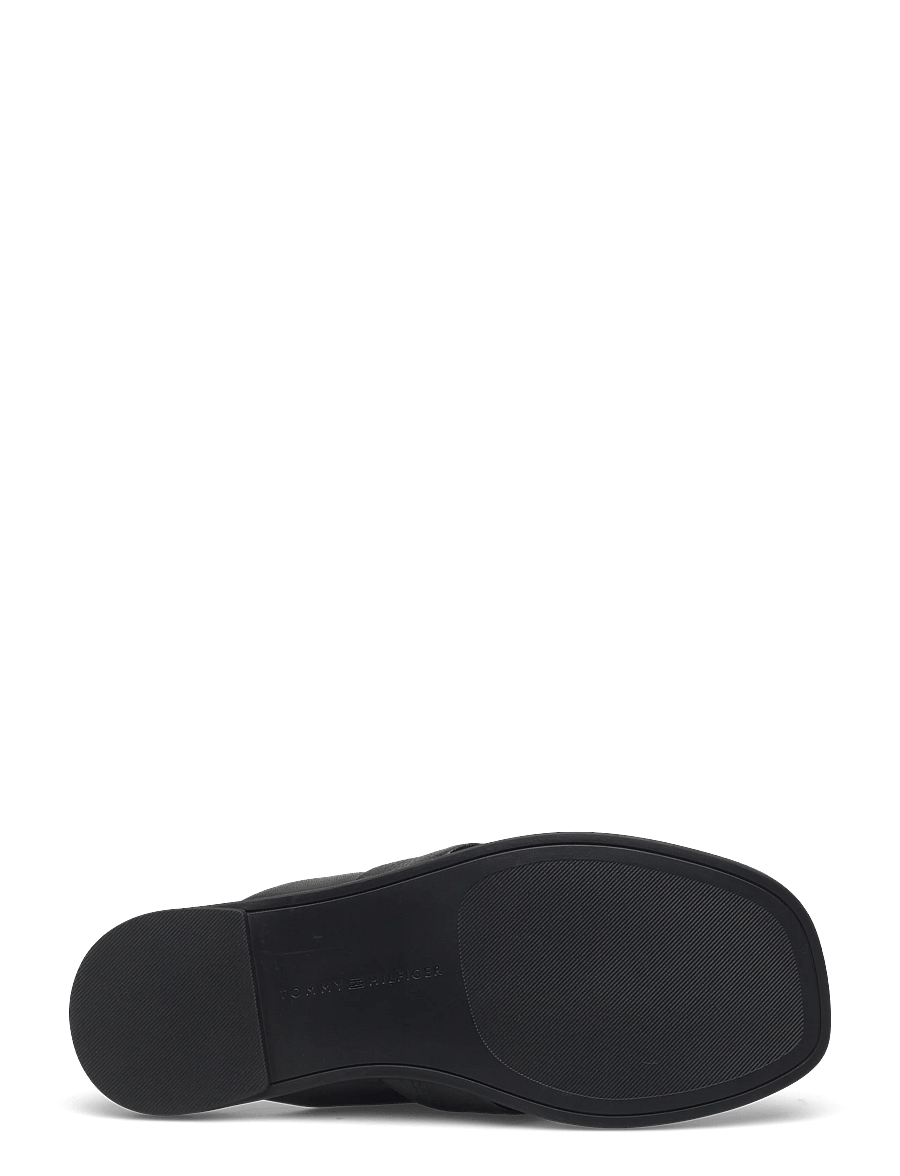 Tommy Hilfiger - ELEVATED TOE POST LTH SANDAL - flate sandaler - black - 4