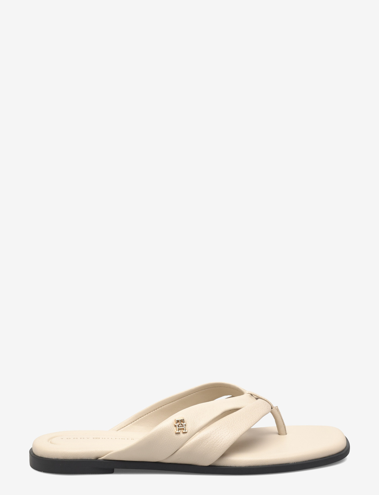 Tommy Hilfiger - ELEVATED TOE POST LTH SANDAL - flade sandaler - classic beige - 1