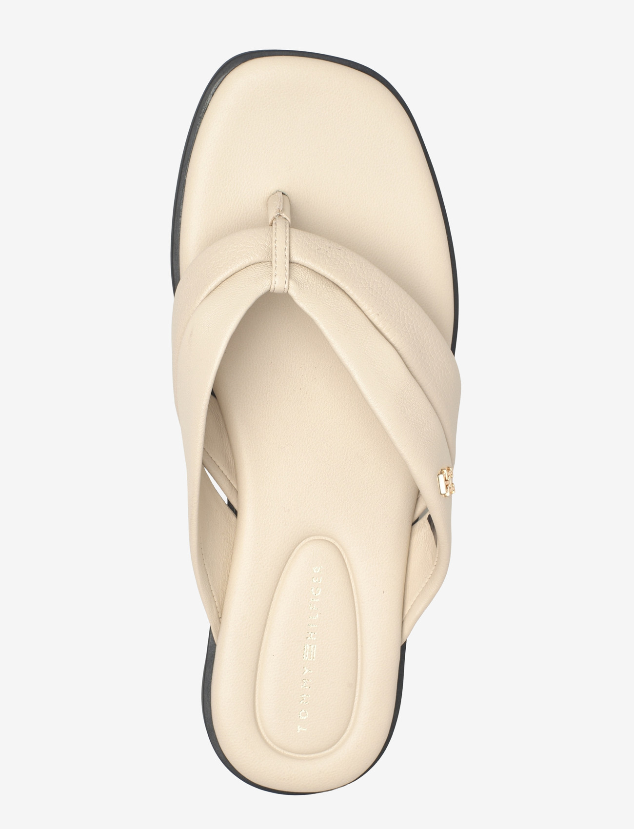 Tommy Hilfiger - ELEVATED TOE POST LTH SANDAL - flade sandaler - classic beige - 3