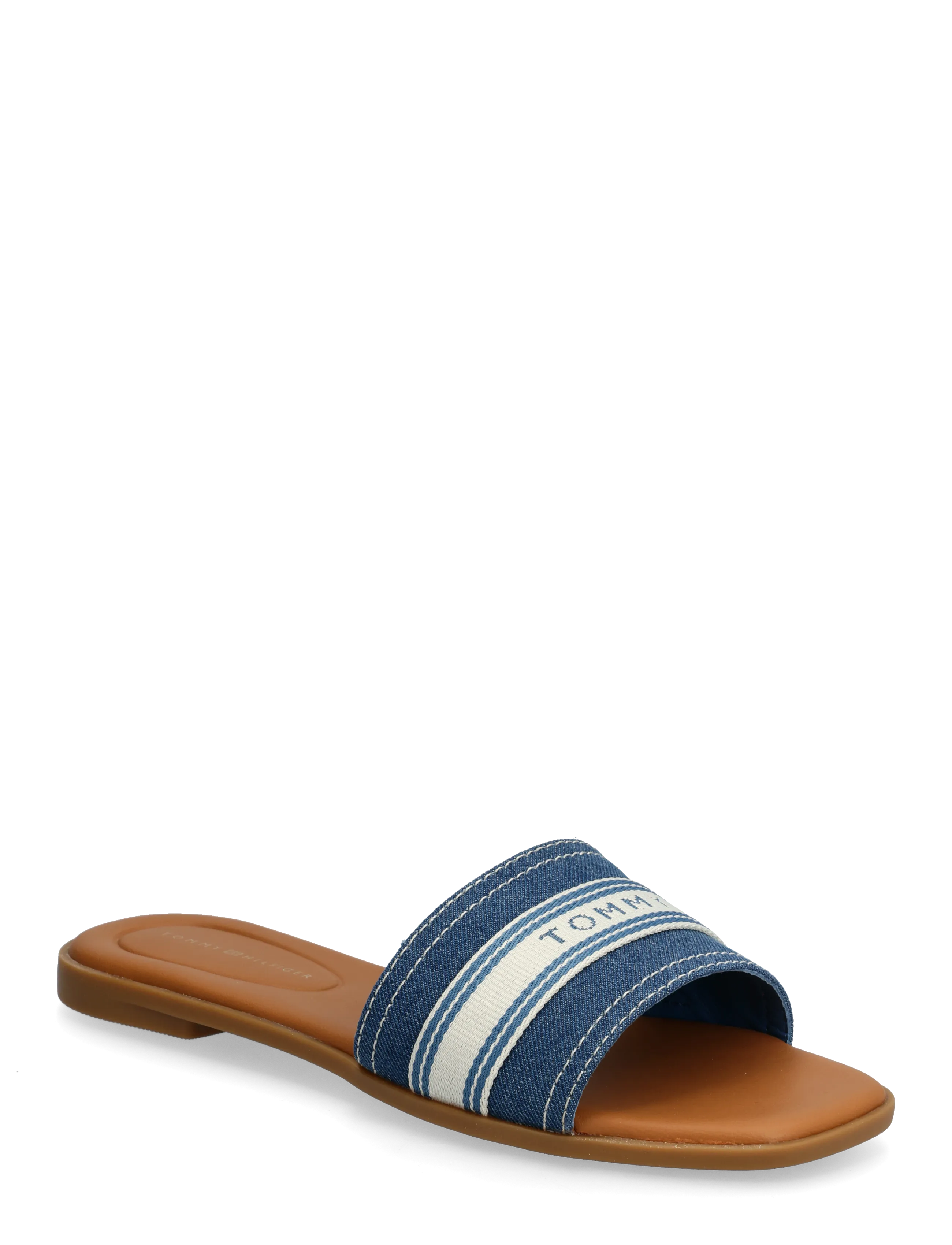 Tommy Hilfiger FLAT MULE WEBBING - Schuhe - DENIM / blue