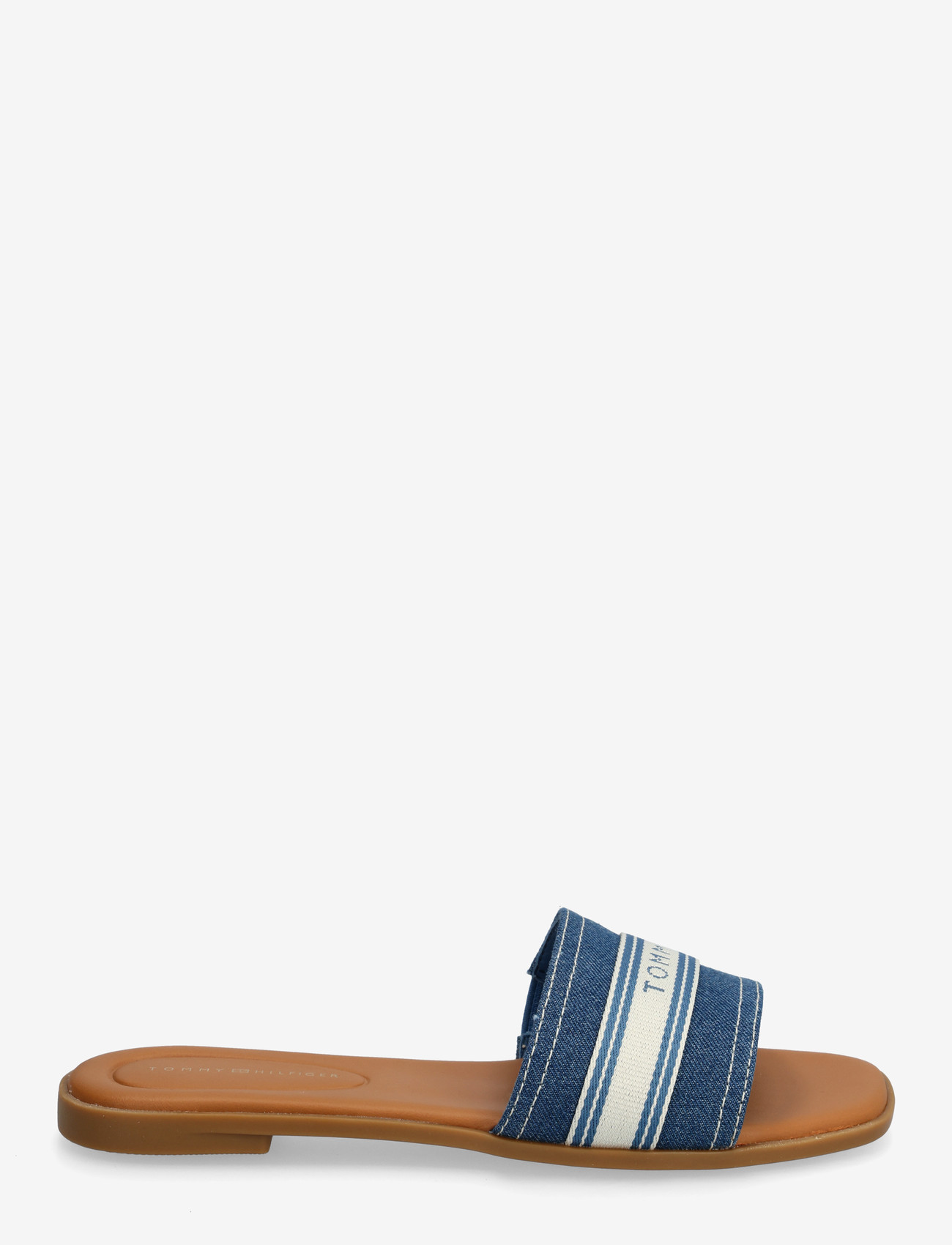 Tommy Hilfiger - FLAT MULE WEBBING - flade sandaler - denim - 1