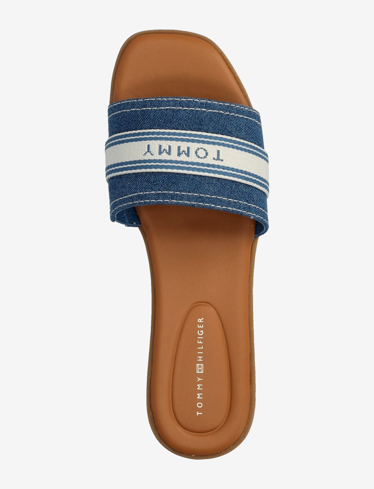 Tommy Hilfiger - FLAT MULE WEBBING - flade sandaler - denim - 3