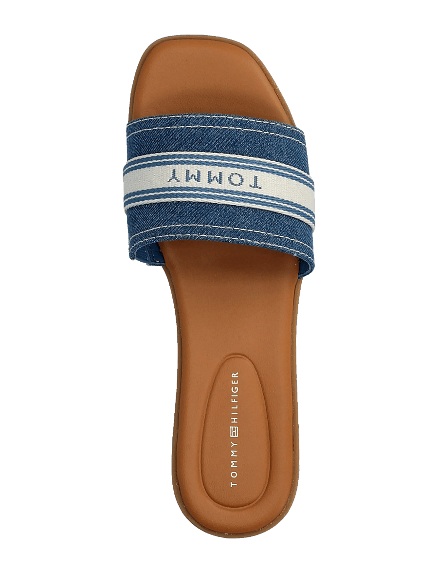 Tommy Hilfiger - FLAT MULE WEBBING - madalad sandaalid - denim - 3