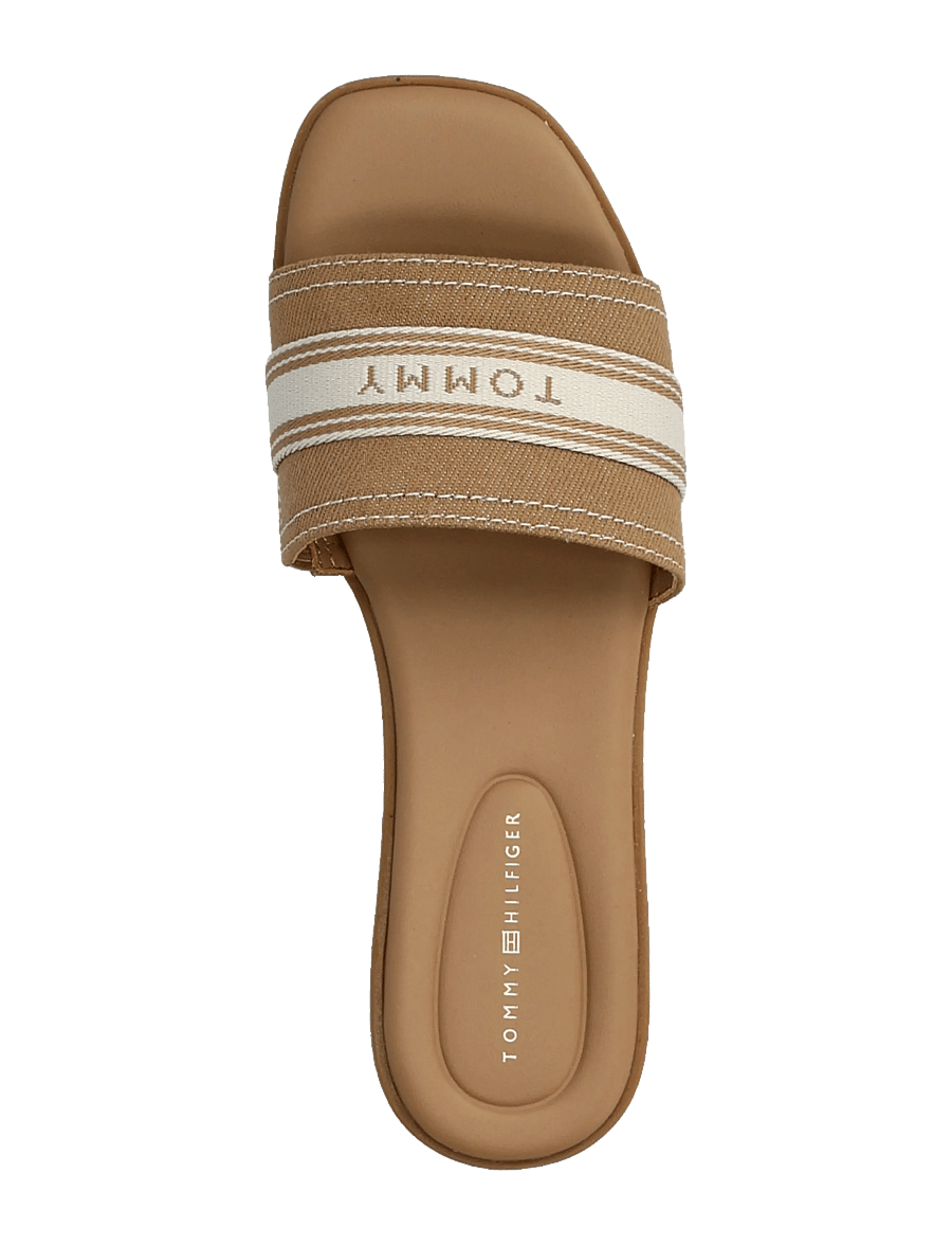Tommy Hilfiger - FLAT MULE WEBBING - madalad sandaalid - safari canvas - 3