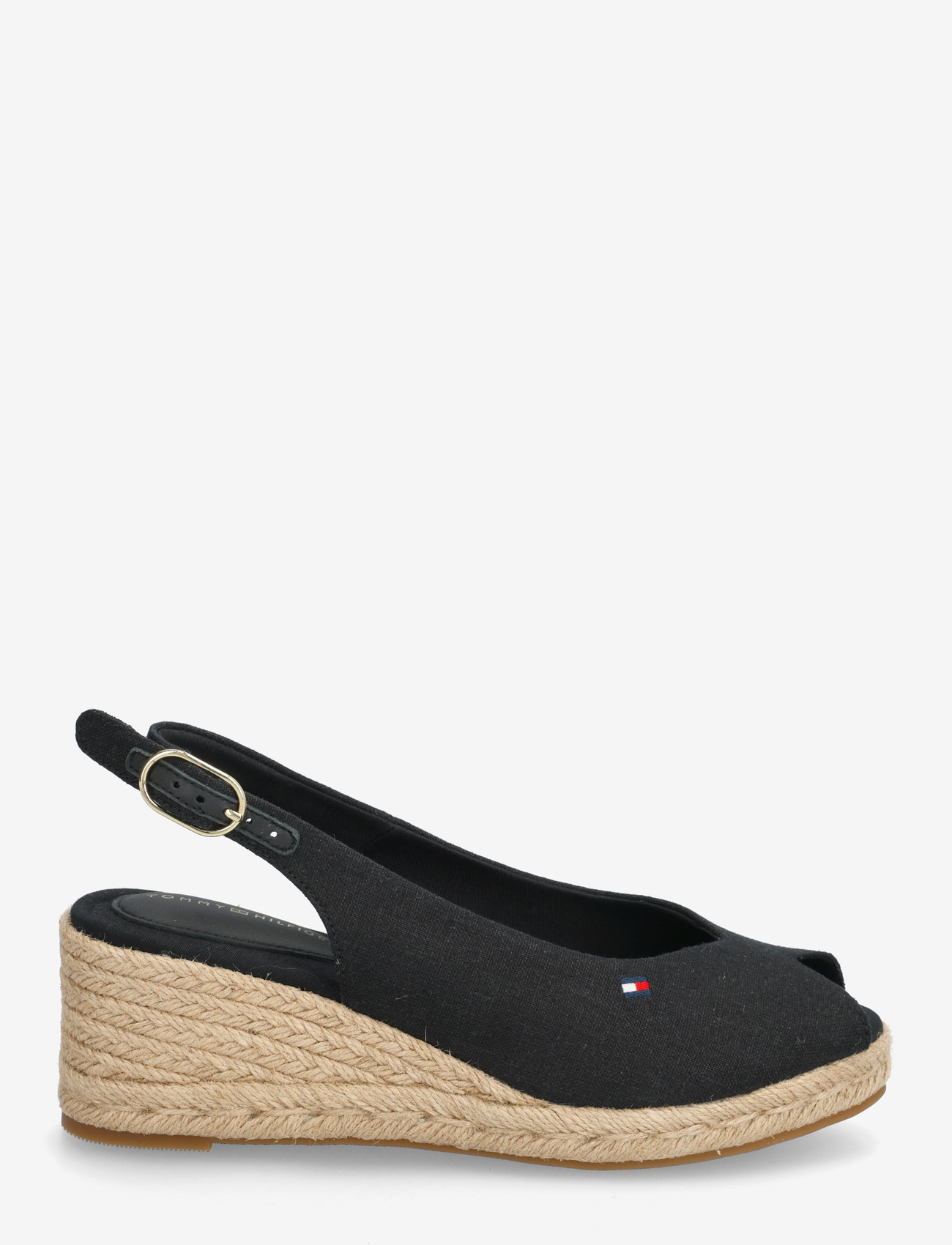 Tommy Hilfiger - MID WEDGE ESPAD SLINGBACK - kontsaga espadrillid - black - 1