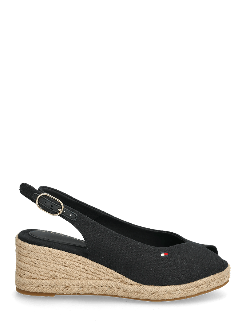 Tommy Hilfiger - MID WEDGE ESPAD SLINGBACK - kontsaga espadrillid - black - 1
