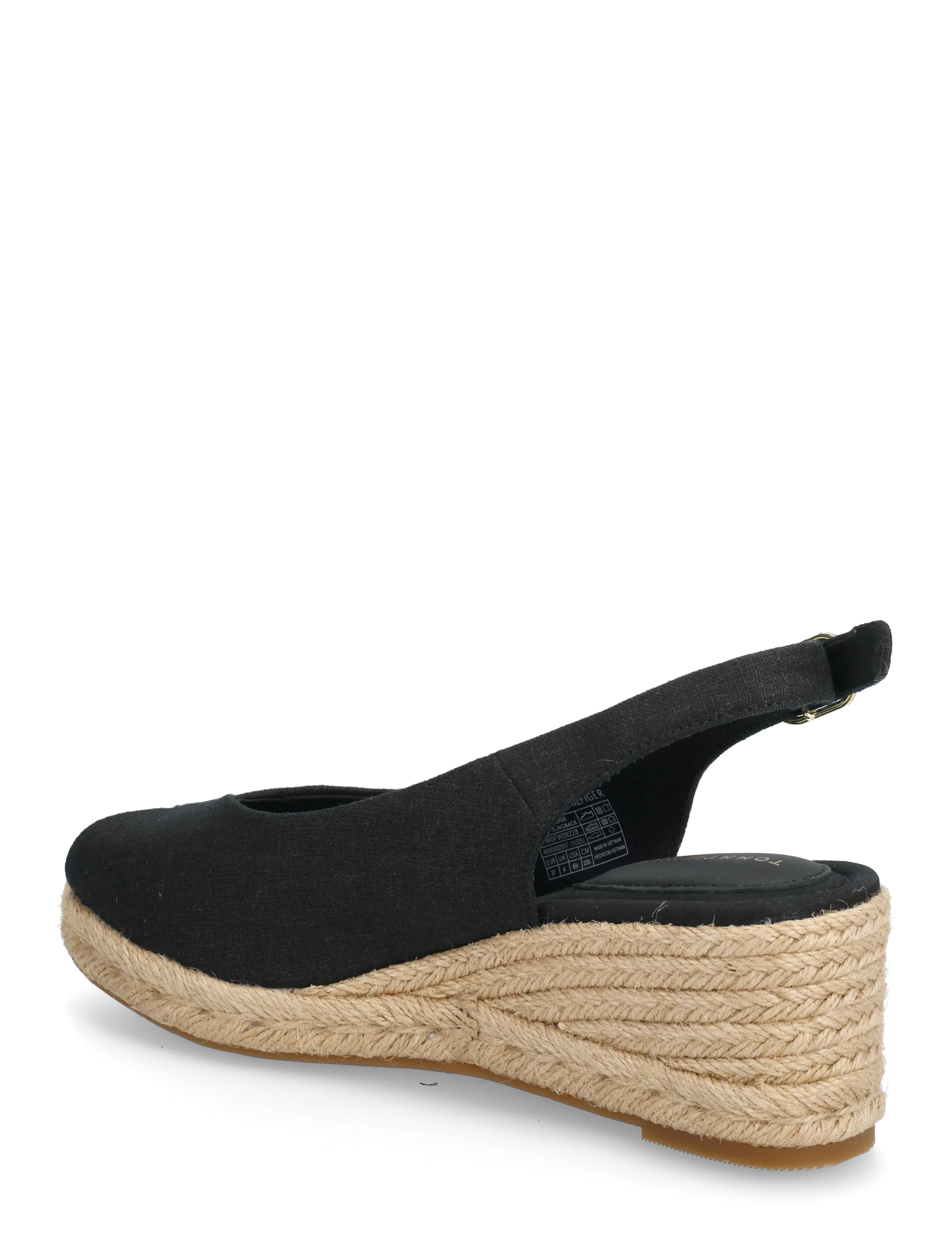 Tommy Hilfiger - MID WEDGE ESPAD SLINGBACK - espadrilles mit absatz - black - 2