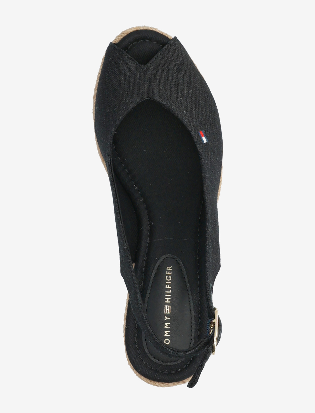 Tommy Hilfiger - MID WEDGE ESPAD SLINGBACK - kontsaga espadrillid - black - 3