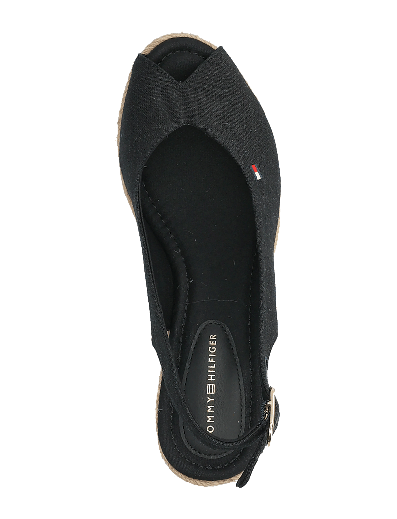 Tommy Hilfiger - MID WEDGE ESPAD SLINGBACK - kontsaga espadrillid - black - 3