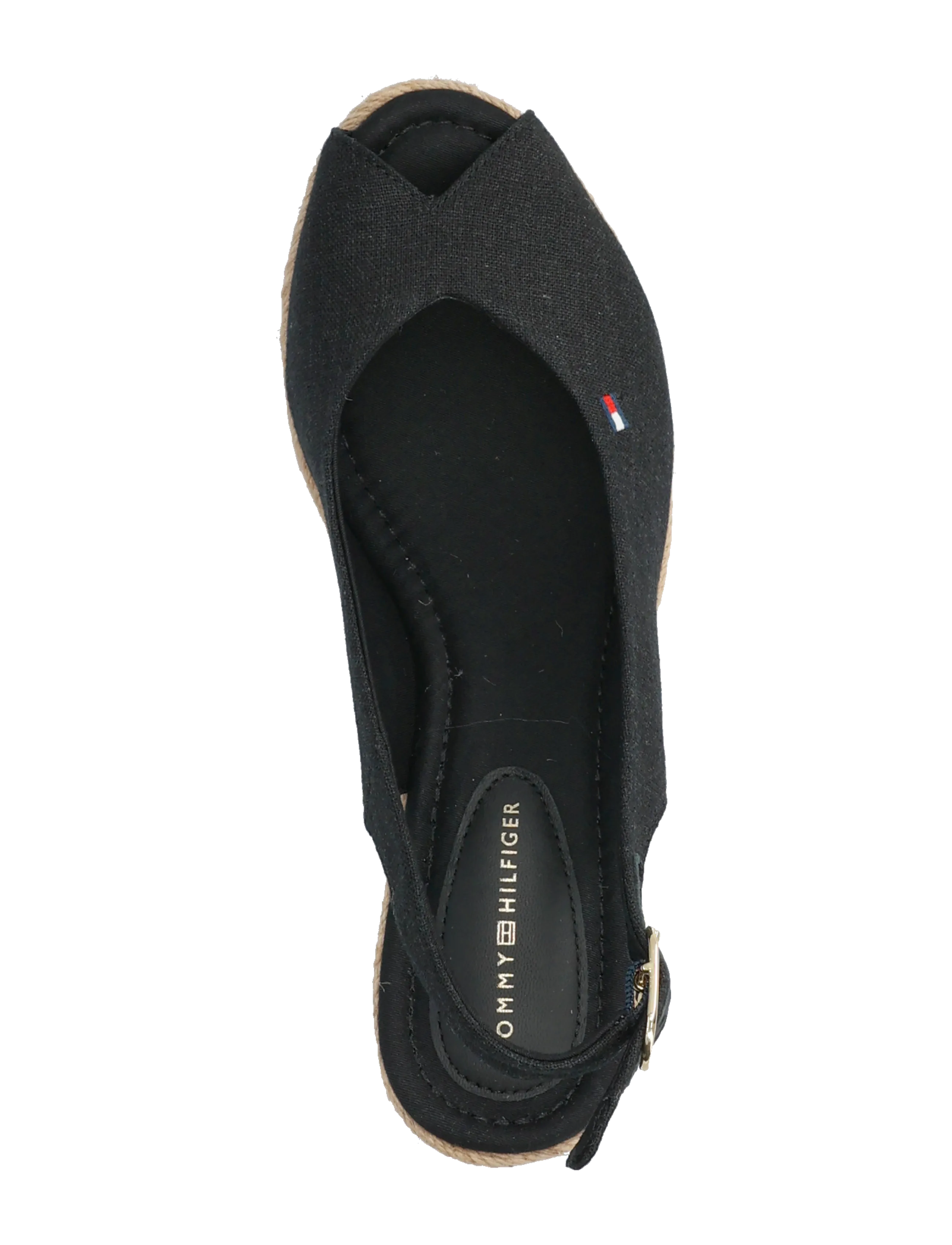 Tommy Hilfiger - MID WEDGE ESPAD SLINGBACK - espadrilles mit absatz - black - 3