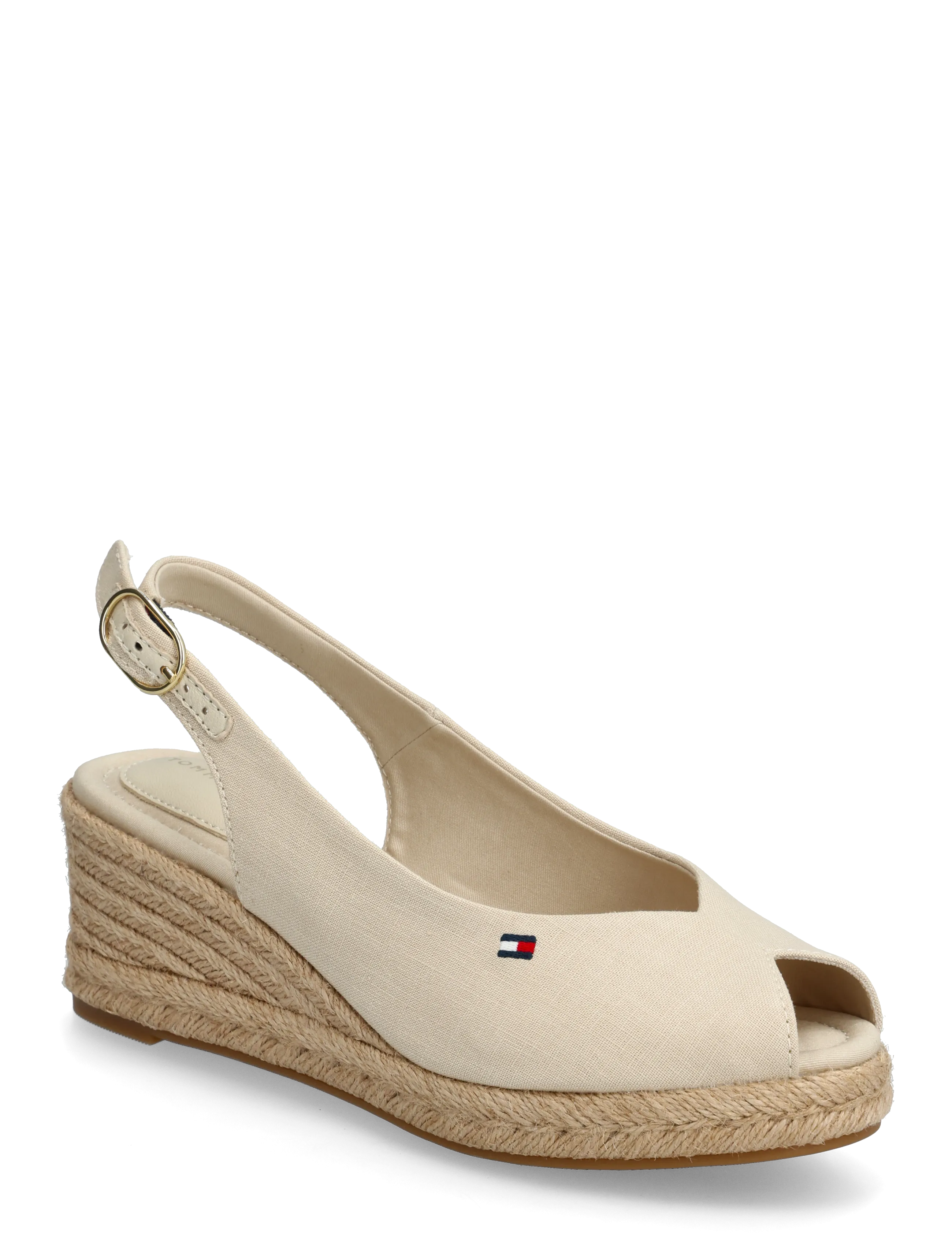 Tommy Hilfiger MID WEDGE ESPAD SLINGBACK - Talons hauts - CLASSIC BEIGE / beige