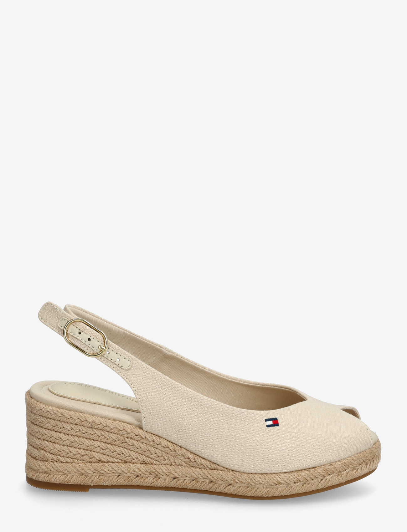Tommy Hilfiger - MID WEDGE ESPAD SLINGBACK - højhælede espadrillos - classic beige - 1
