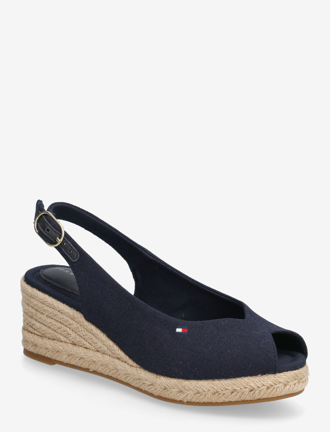 Tommy Hilfiger - MID WEDGE ESPAD SLINGBACK - espadrilles mit absatz - space blue - 0