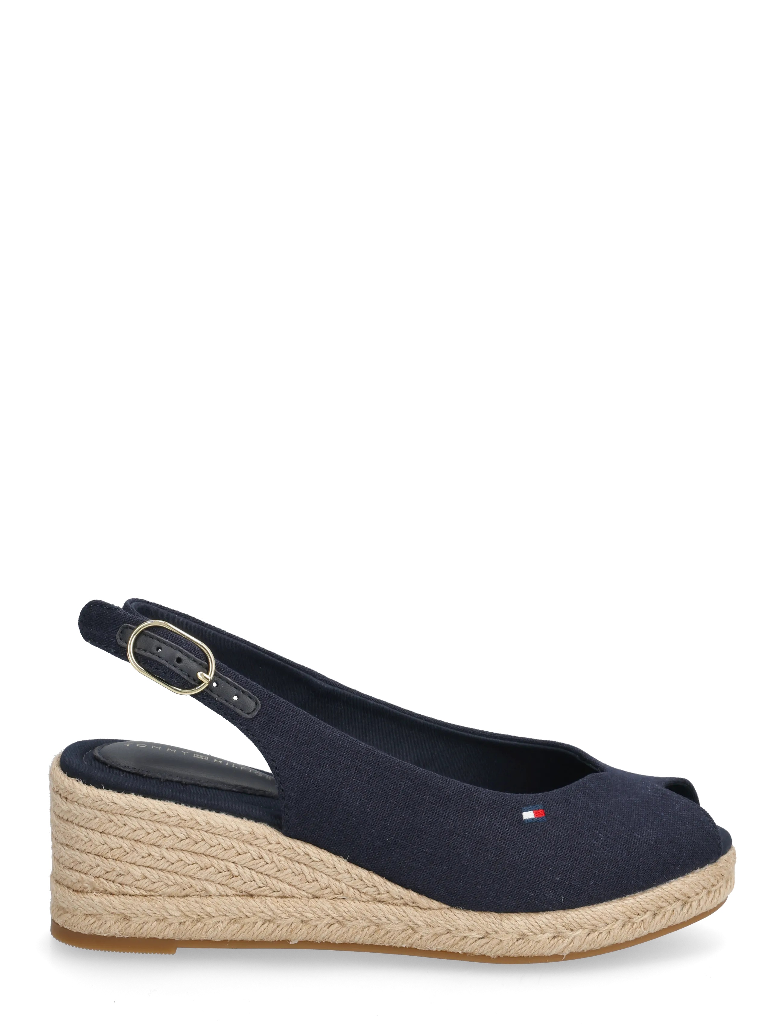 Tommy Hilfiger - MID WEDGE ESPAD SLINGBACK - højhælede espadrillos - space blue - 1