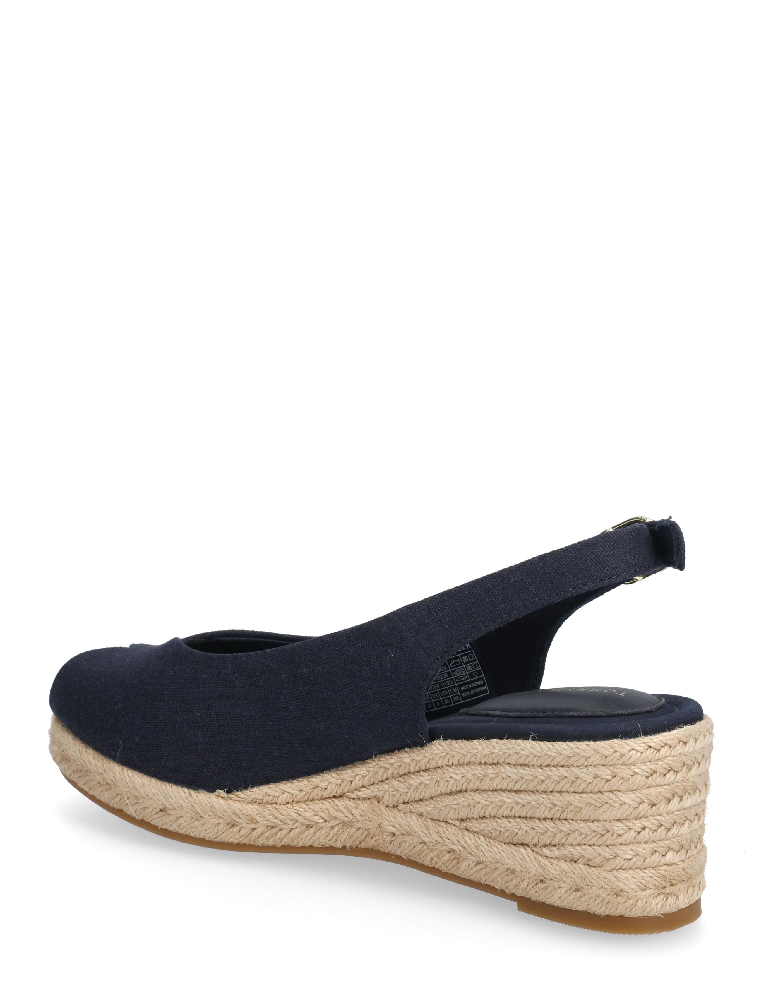 Tommy Hilfiger - MID WEDGE ESPAD SLINGBACK - højhælede espadrillos - space blue - 2