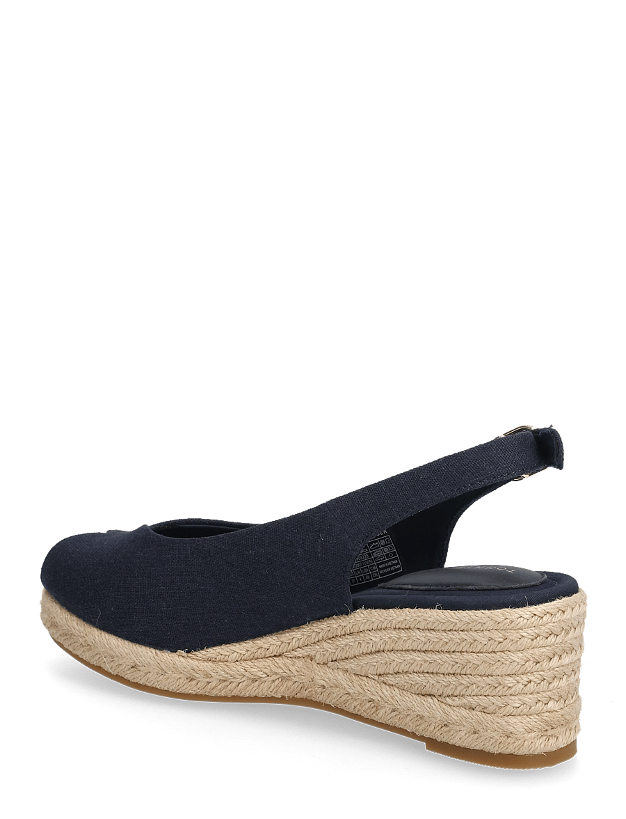 Tommy Hilfiger - MID WEDGE ESPAD SLINGBACK - espadrilles met sleehak - space blue - 2