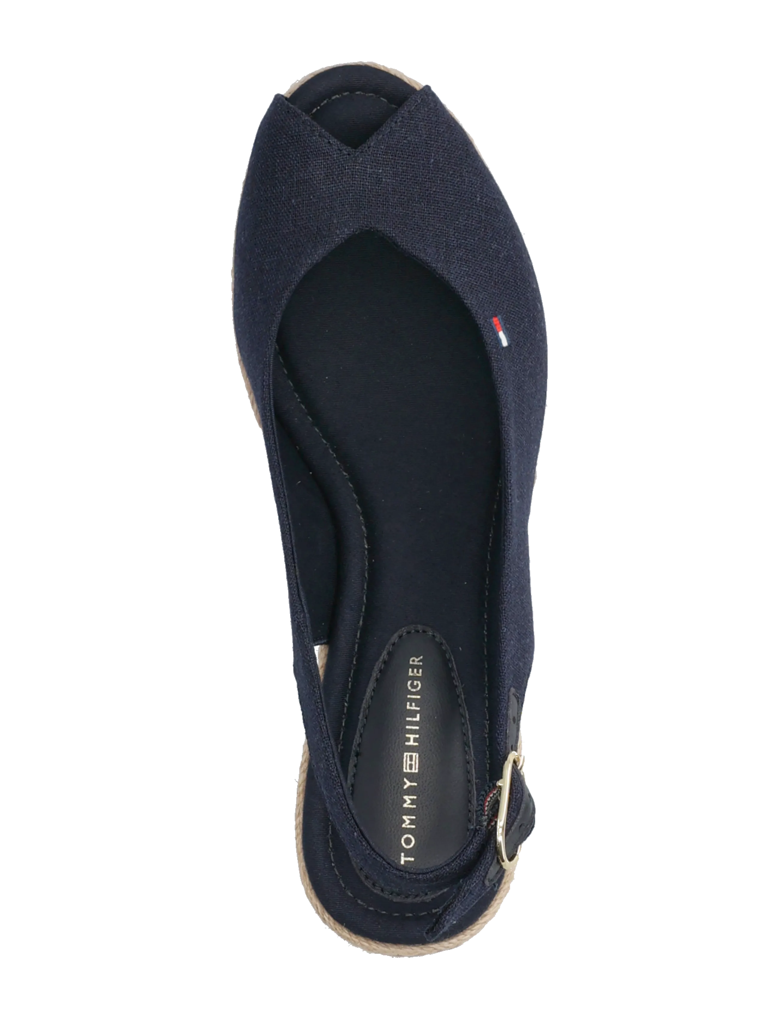 Tommy Hilfiger - MID WEDGE ESPAD SLINGBACK - højhælede espadrillos - space blue - 3