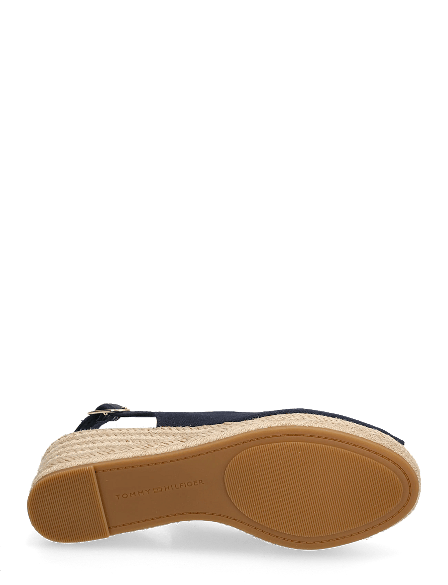 Tommy Hilfiger - MID WEDGE ESPAD SLINGBACK - espadrilles met sleehak - space blue - 4