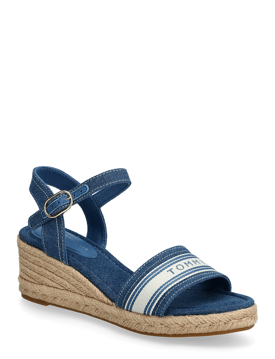 Tommy Hilfiger - MID WEDGE ESPAD WEBBING - kontsaga espadrillid - denim - 0