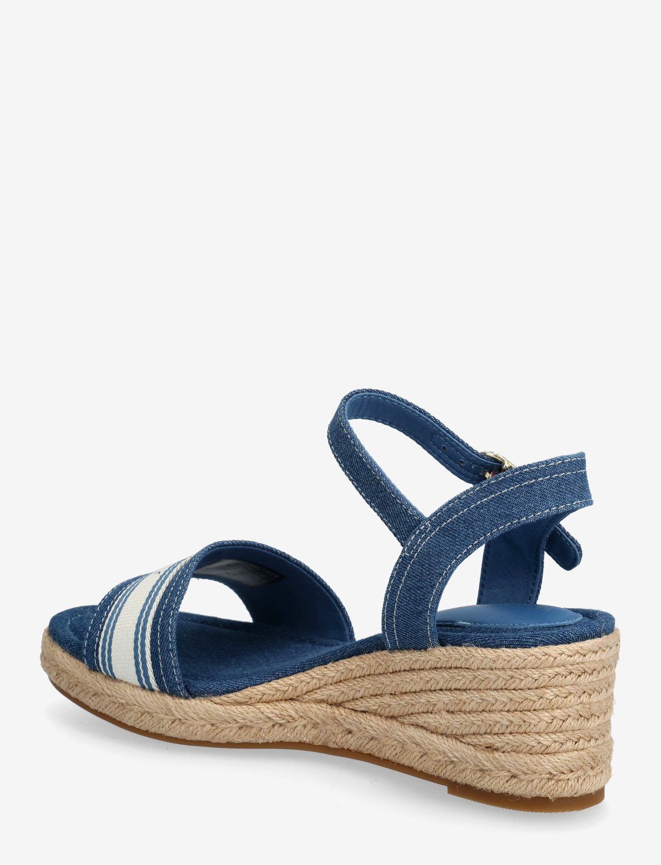 Tommy Hilfiger - MID WEDGE ESPAD WEBBING - højhælede espadrillos - denim - 2