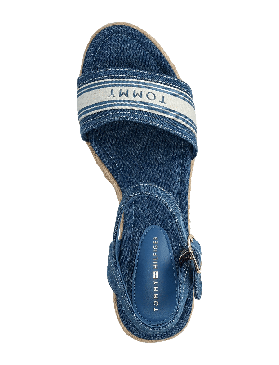 Tommy Hilfiger - MID WEDGE ESPAD WEBBING - kontsaga espadrillid - denim - 3