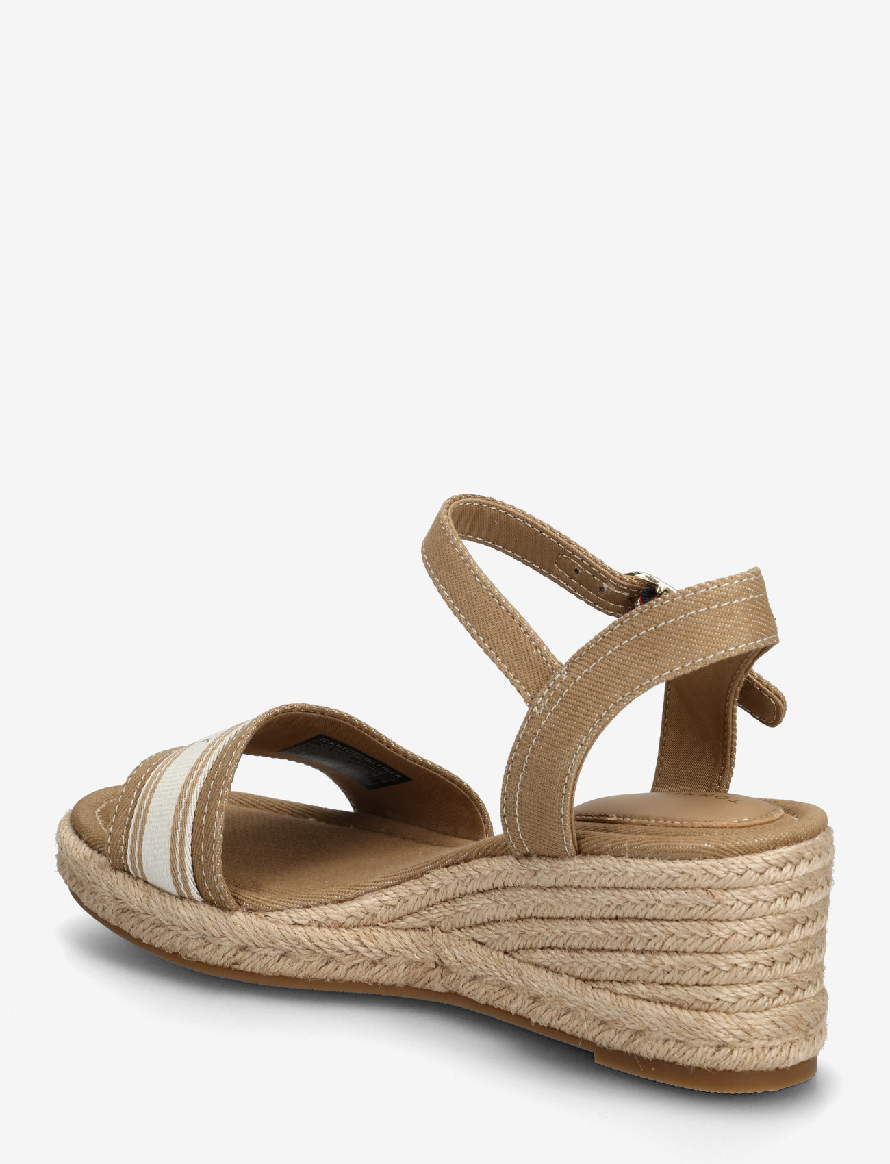 Tommy Hilfiger - MID WEDGE ESPAD WEBBING - højhælede espadrillos - safari canvas - 2