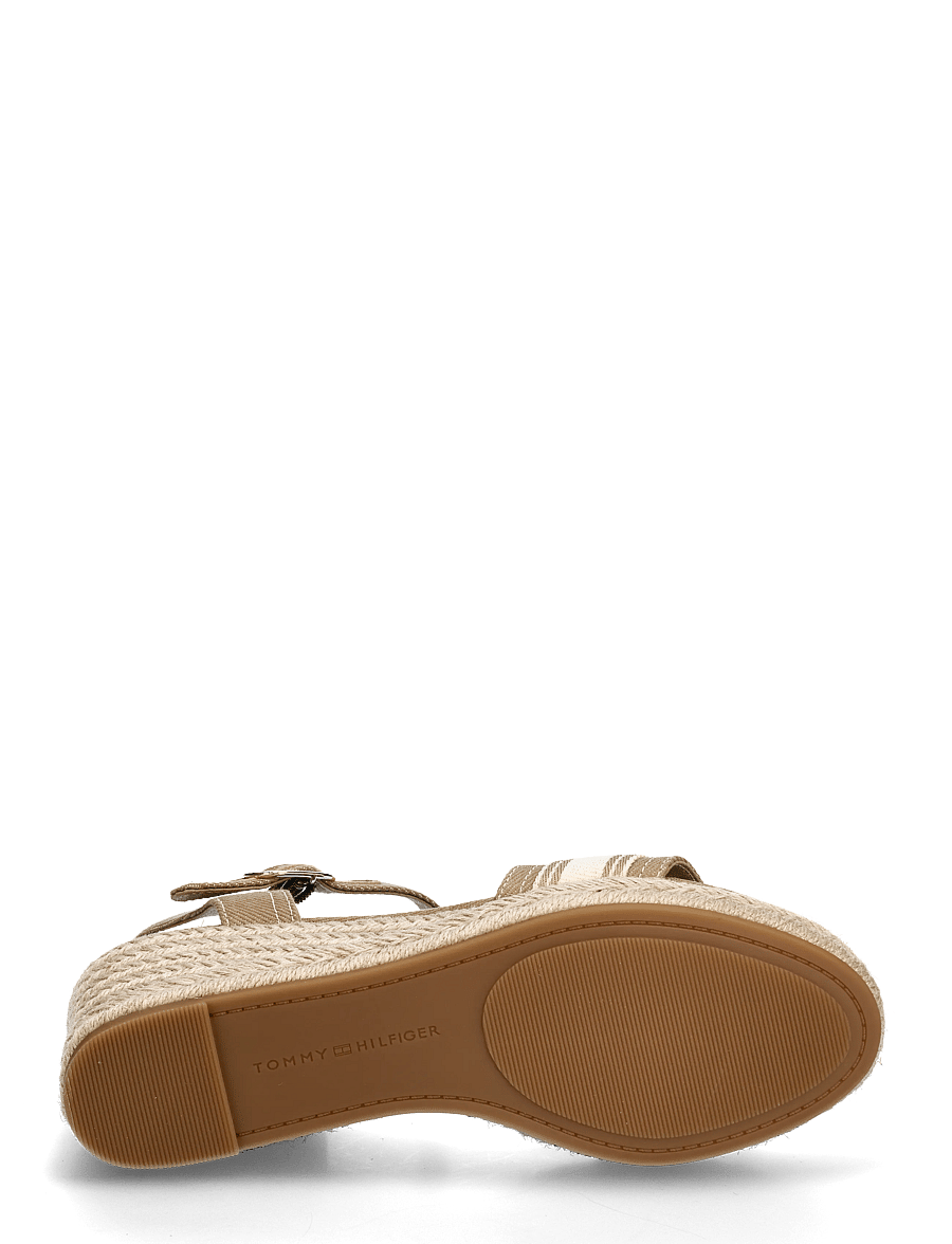 Tommy Hilfiger - MID WEDGE ESPAD WEBBING - kontsaga espadrillid - safari canvas - 4