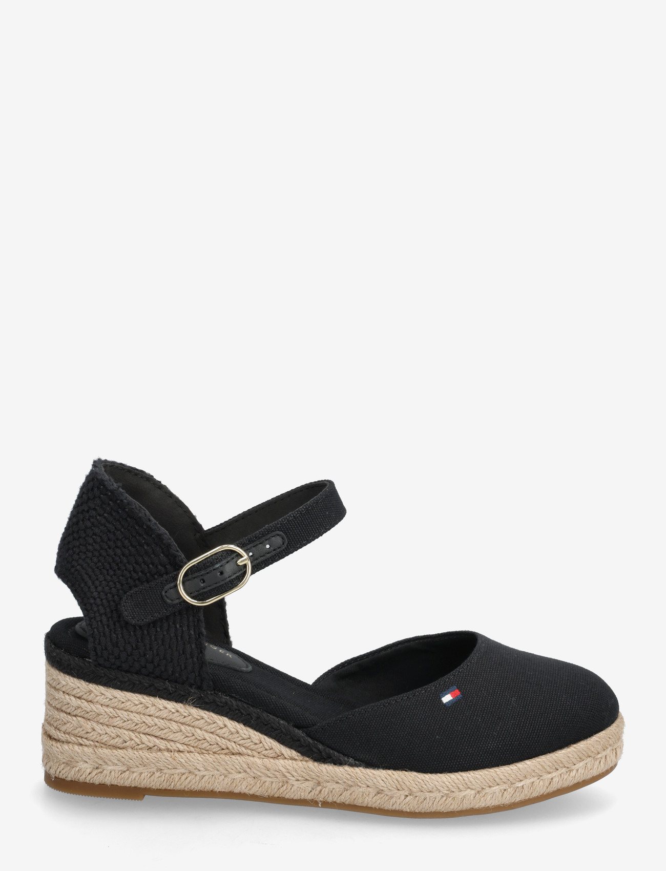 Tommy Hilfiger - MID WEDGE ESPAD CLOSED TOE - confirmation - black - 1