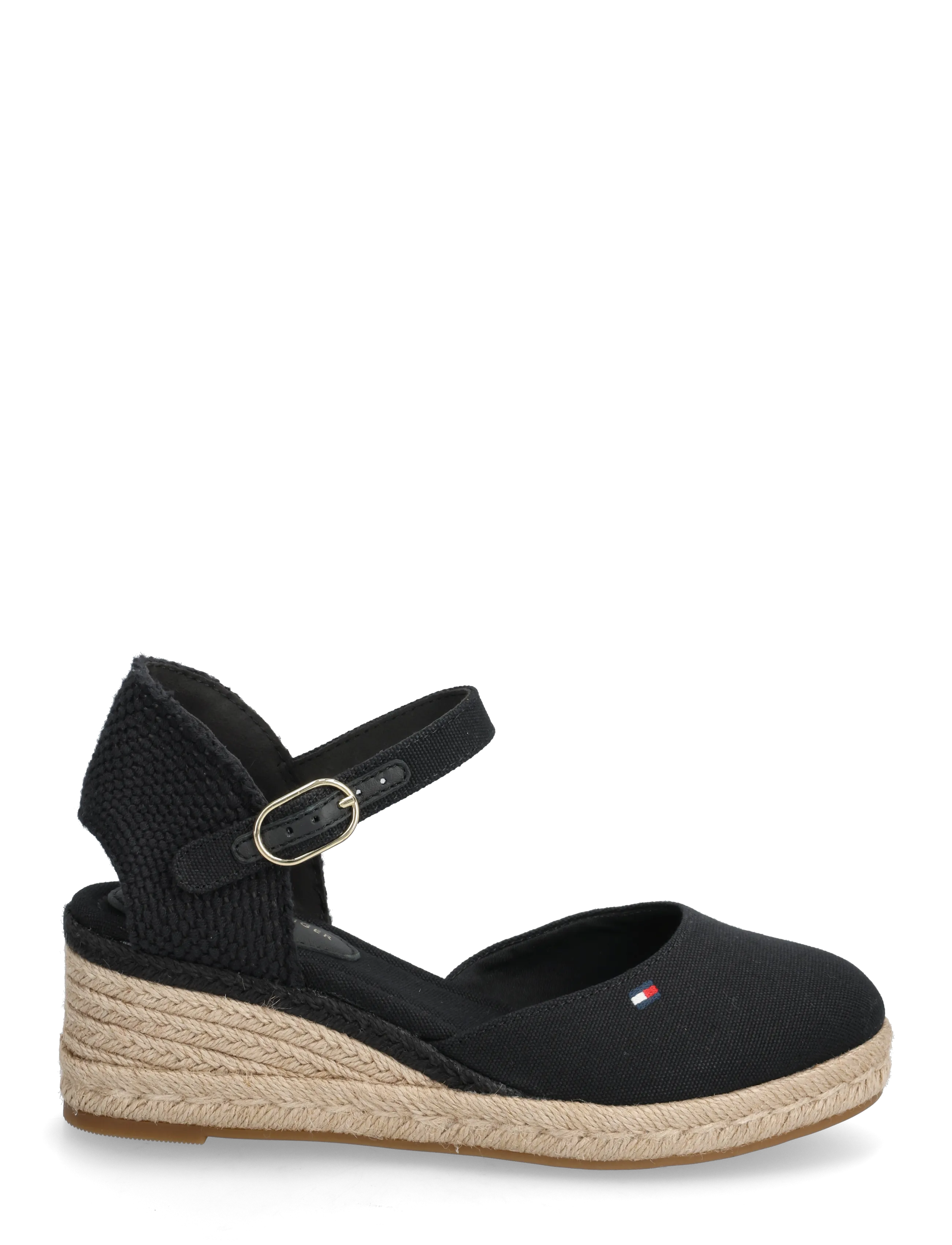 Tommy Hilfiger - MID WEDGE ESPAD CLOSED TOE - konfirmatsioon - black - 1