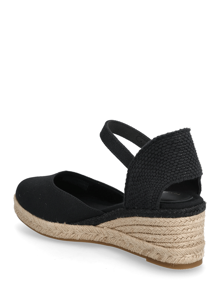 Tommy Hilfiger - MID WEDGE ESPAD CLOSED TOE - højhælede espadrillos - black - 2